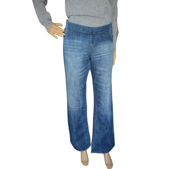Vintage Denim - Vintage y2k Bongo Low Rise Flare Denim Blue Jeans Medium Wash Boho Retro Cotton